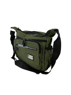 Stay Professional Green Shoulder Bag With Adjustable Strap & Multiple Zipper Com